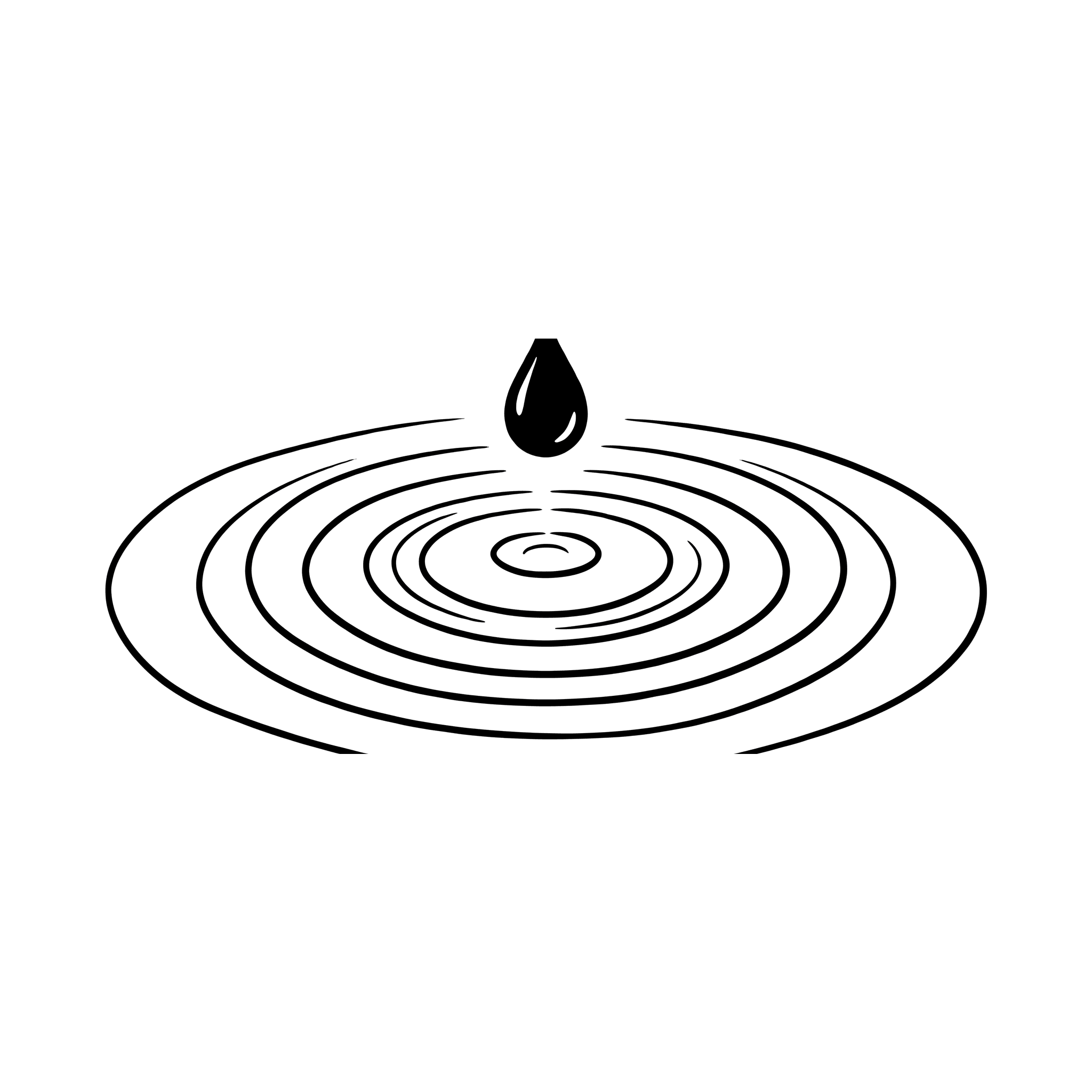 Ripples spreading across water from a droplet